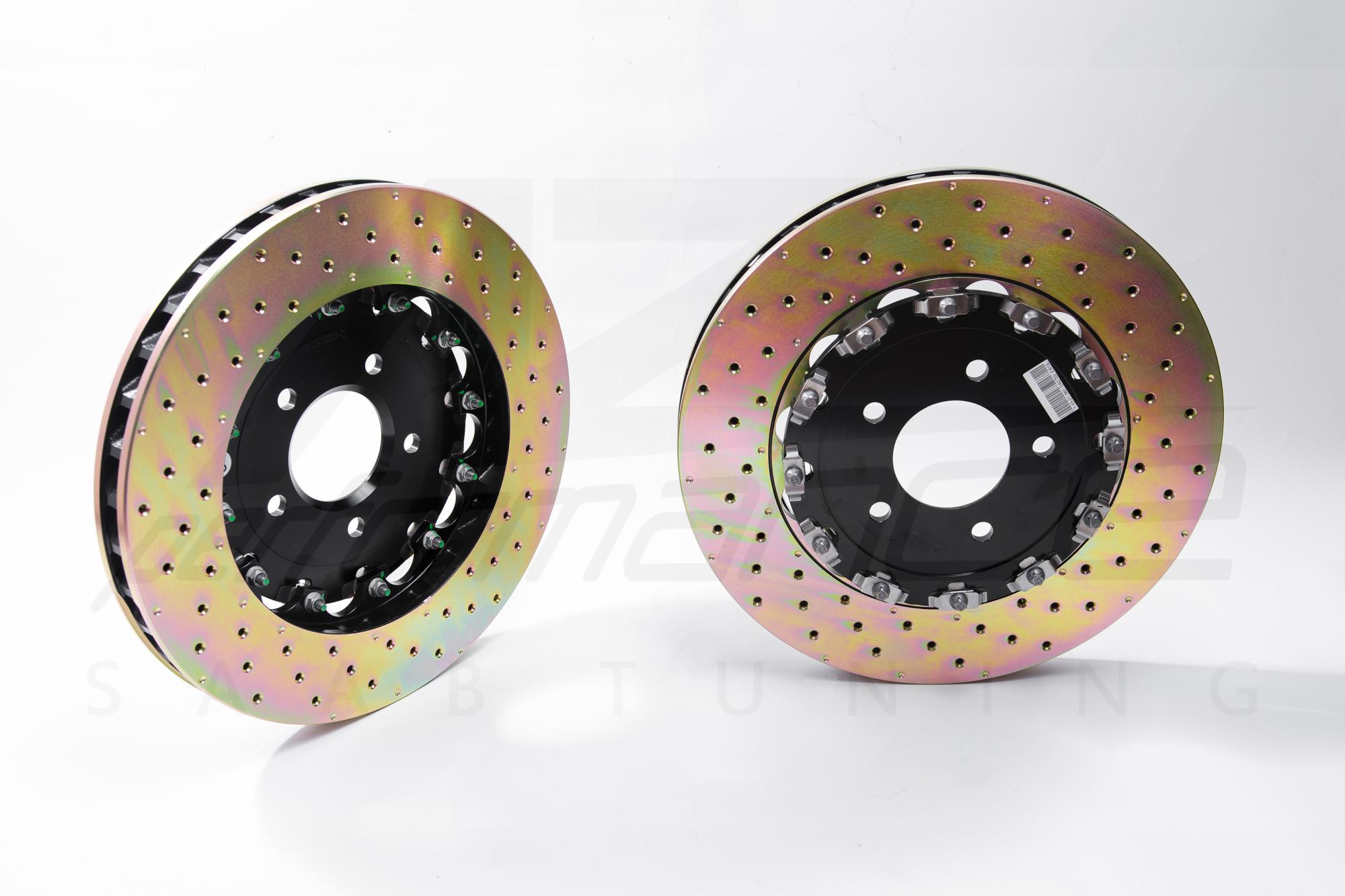 D2 Racing 356 mm floating disc, street 6-pot front rear brake kit, Ford Mustang 2015-