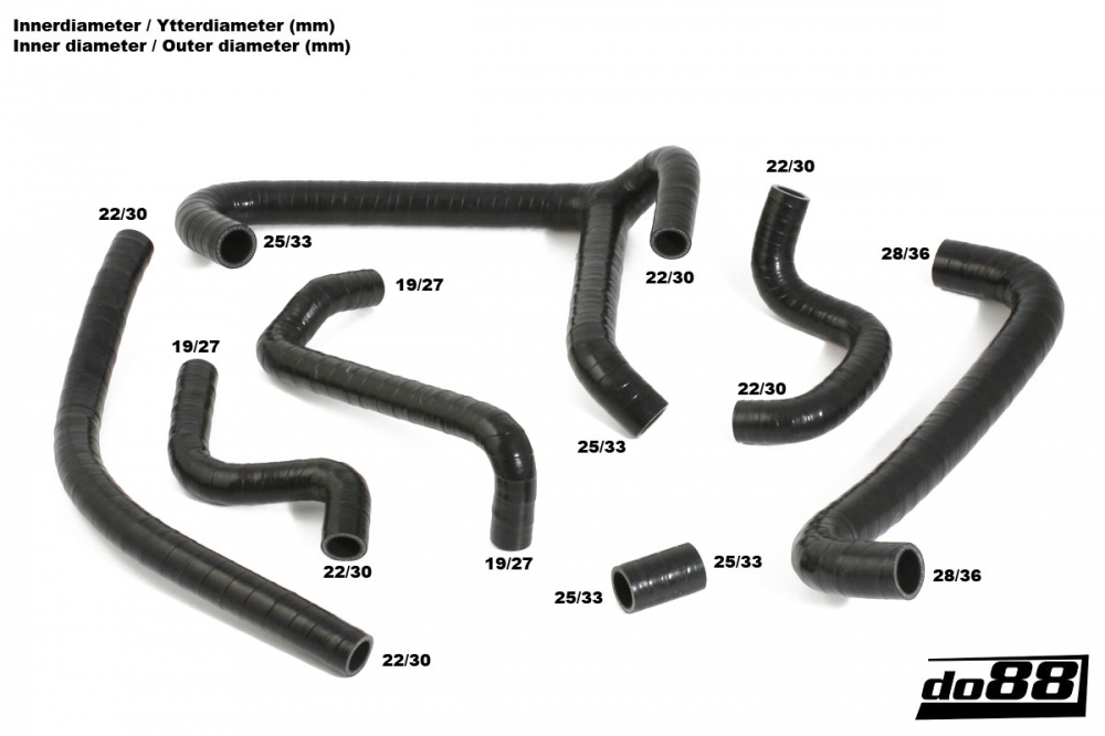 do88 oil hoses, PORSCHE 930 Turbo 3.3 1978-1989 - Black