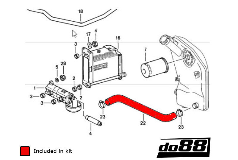 do88 oil hoses, PORSCHE 930 Turbo 3.3 1978-1989 - Black