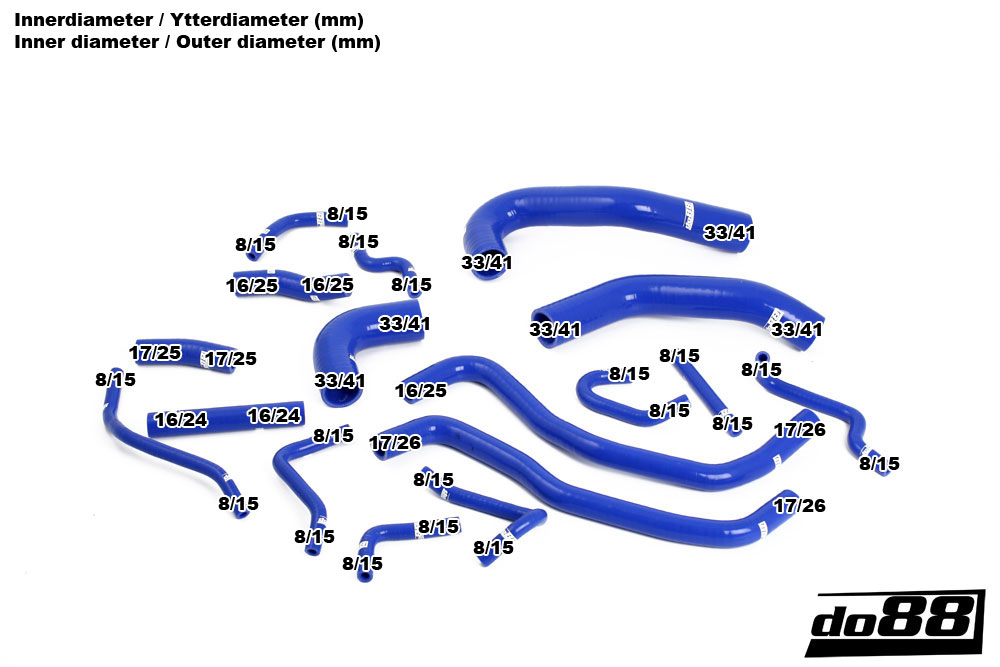 do88 coolant hose kit, SUZUKI SWIFTSport 1.6 - Black