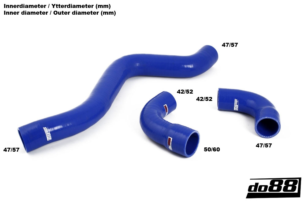 do88 intercooler hose kit with pressure pipe, OPEL C20LET - Blue