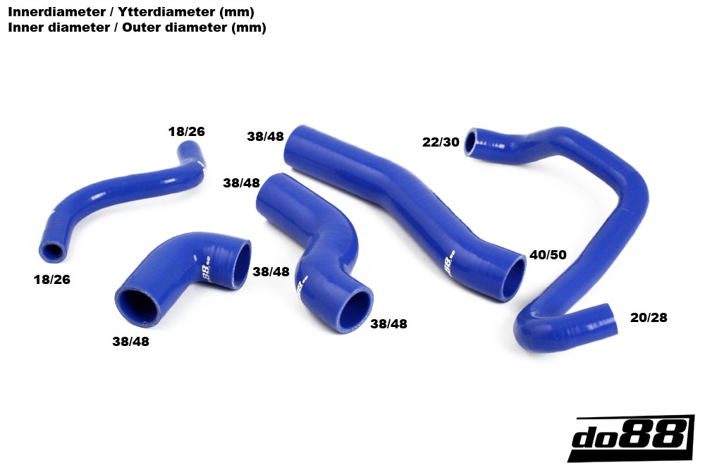 do88 hűtővízcső készlet, BMW E46 316/318 - fekete