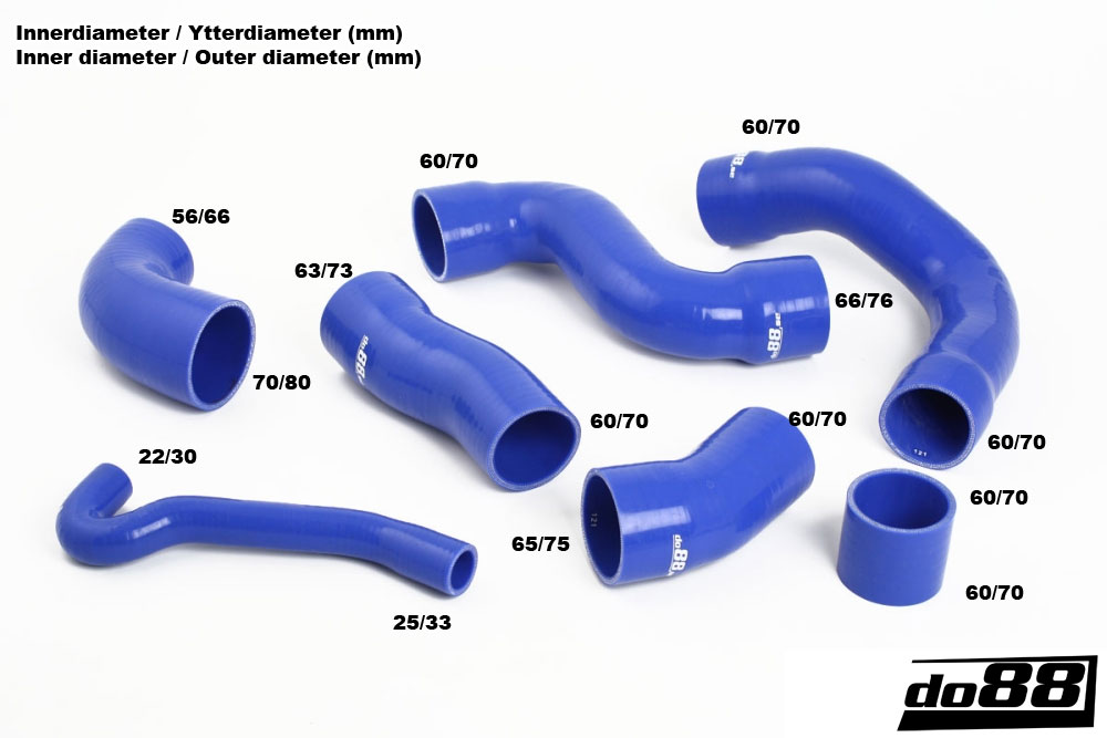 do88 intercooler hose kit, AUDI TT 1.8T 1999-2003 - Blue