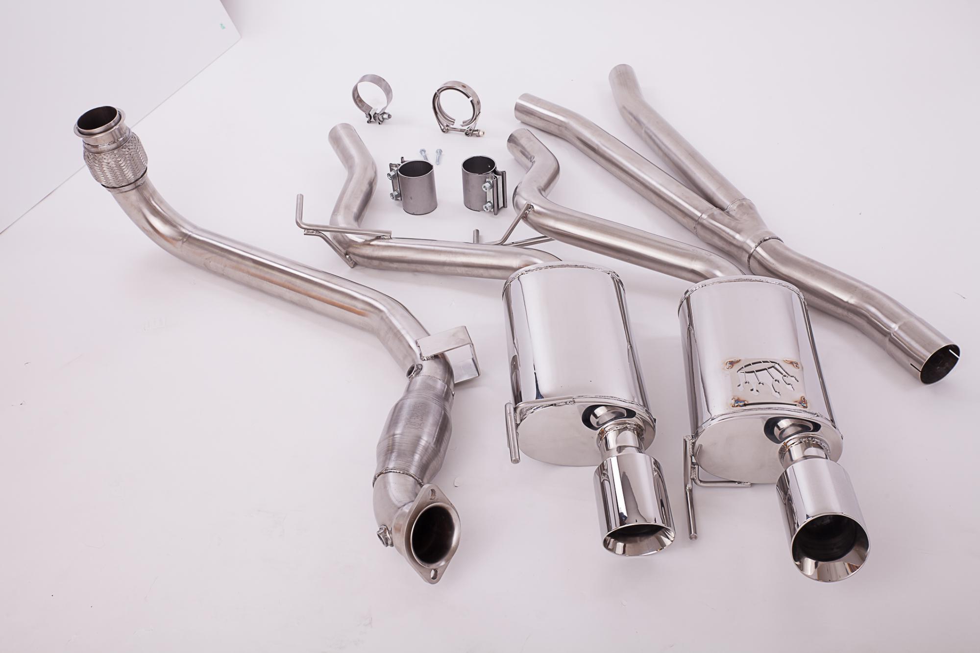 Krona Performance 2015+ Mustang EcoBoost Stainless Turboback Exhaust System WITH race catalyst