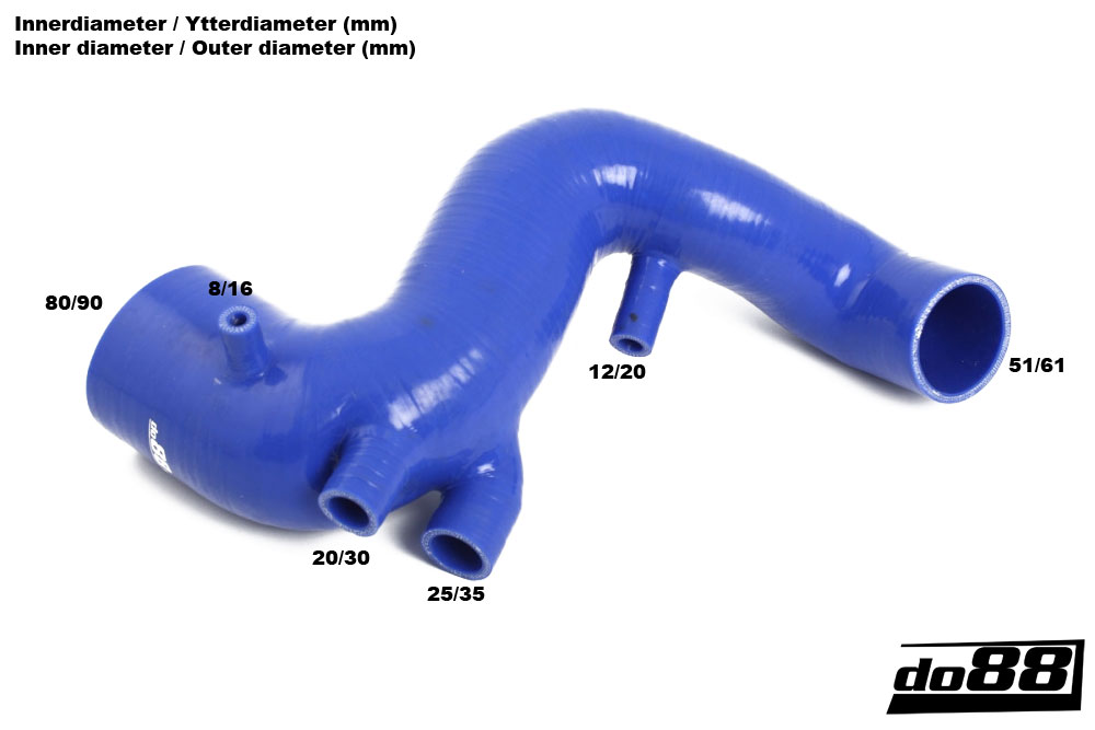 do88 inlet hose, AUDI S3 1.8 Turbo 1999-2003 - Blue