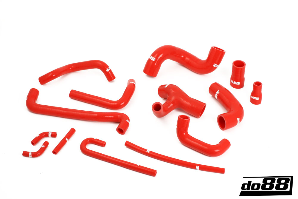 do88 coolant hose kit, BMW E30 M3 S14B23/5 1986-1992 - Red