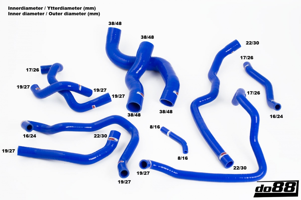 do88 coolant hoses, BMW E92 M3 4.0 V8 S65 - Blue