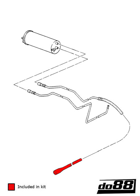 do88 Carbon cansiter hose, PORSCHE 964 3.3 Turbo 1990-1994