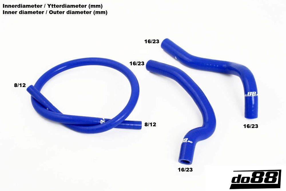 do88 heater hose kit, VOLVO 240 Turbo 1979-1984 B21 - Blue