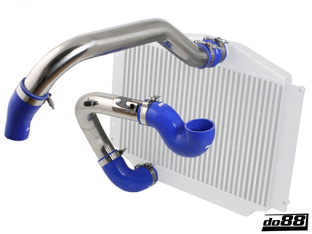 do88 intercooler hose kit with polished pressure pipe VOLVO 70 1999-2005 - Blue