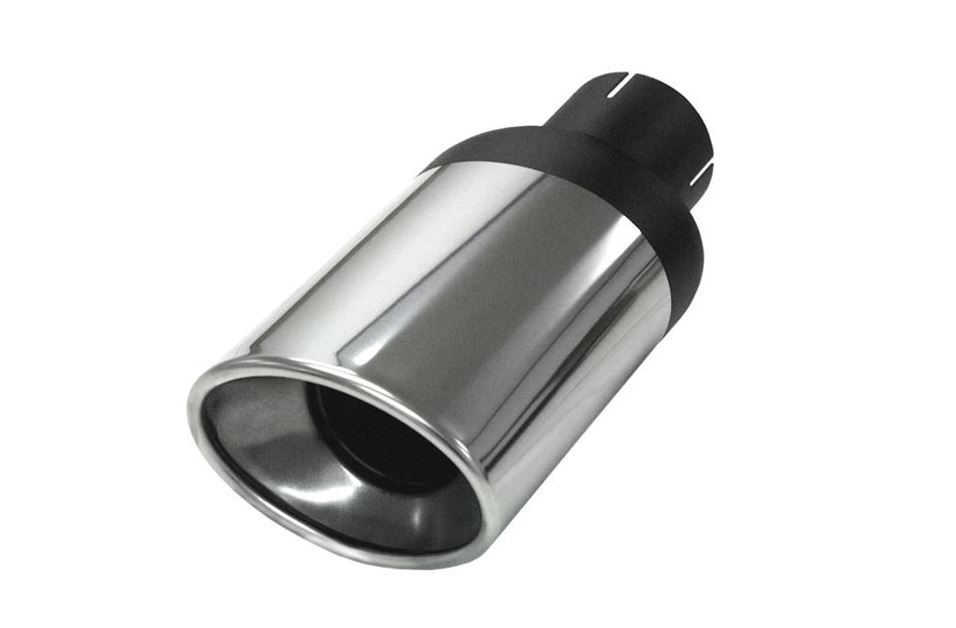 Oval stainless steel tailpipe 90/120 mm 63,5