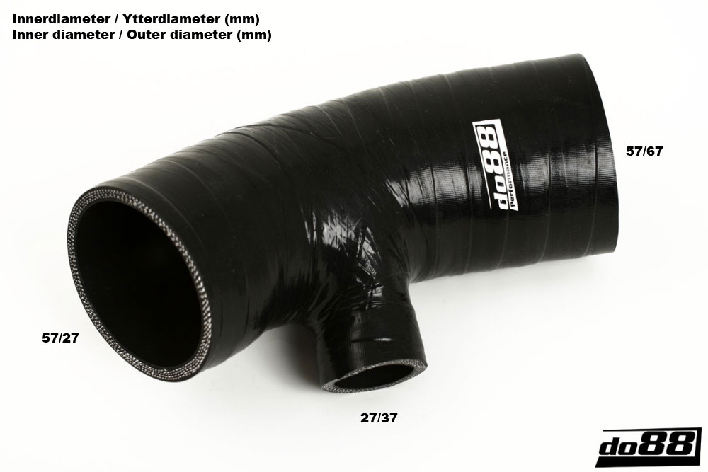 do88 Turbo Inlet hose VOLVO S80 D5 163 HP 2.4D 130 HP - Black