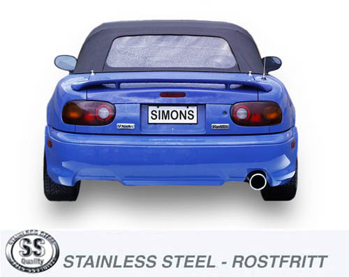 SIMONS Sport Exhasust System 1x100 MAZDA MX-5 NA 1989-1996