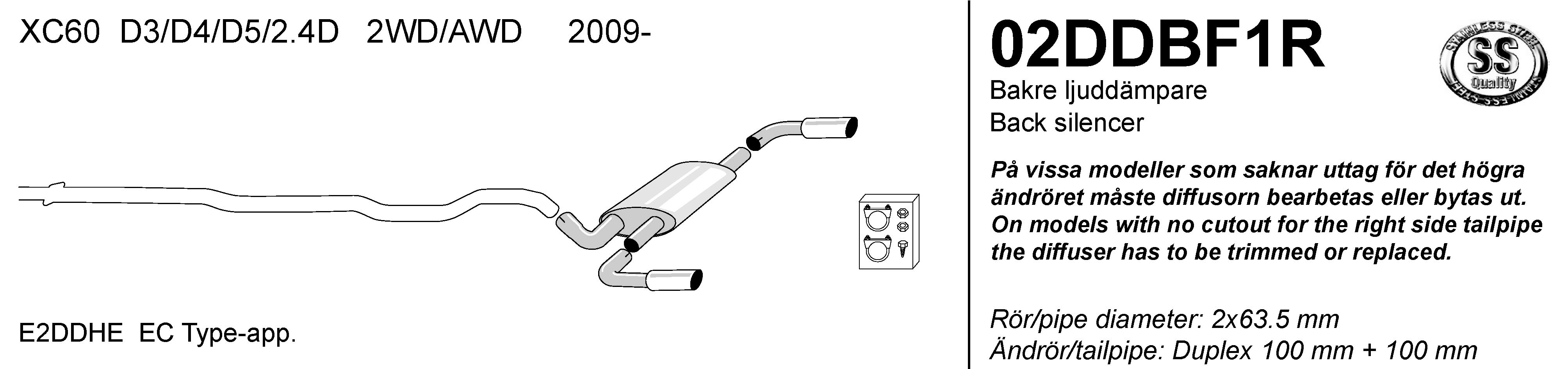 SIMONS Sportsystem    2*100 XC60    Diesel 2009-