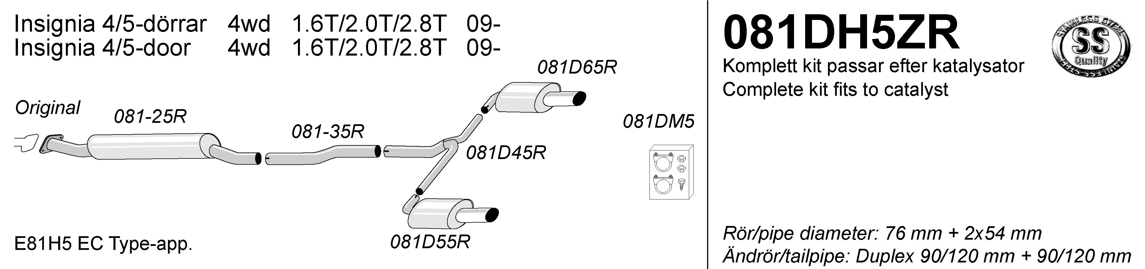 SIMONS Sportsystem   90/120 Insignia 4wd T Sed 2011-