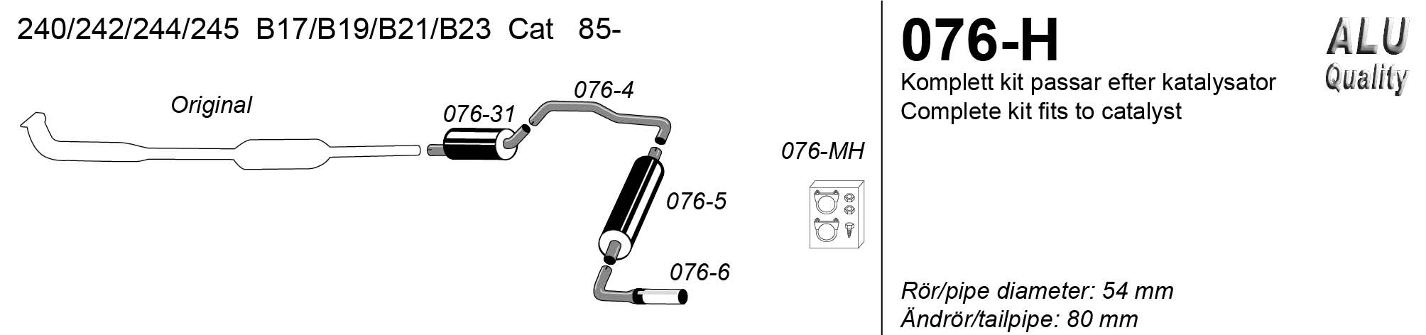 SIMONS Sportsystem     1*80 Volvo 240 kat 85-