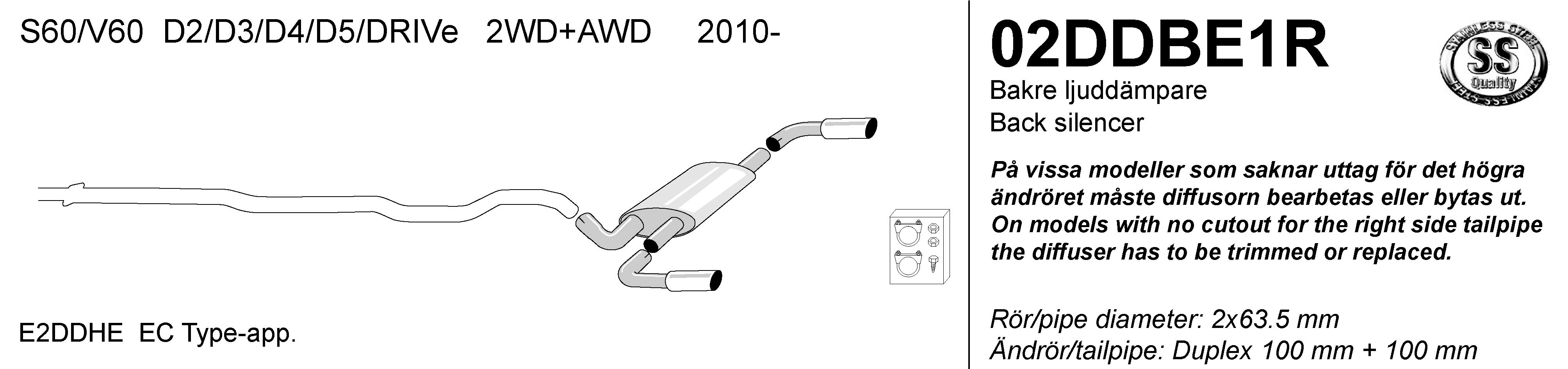 SIMONS Sportsystem    2*100 S60/V60 Diesel 2010-