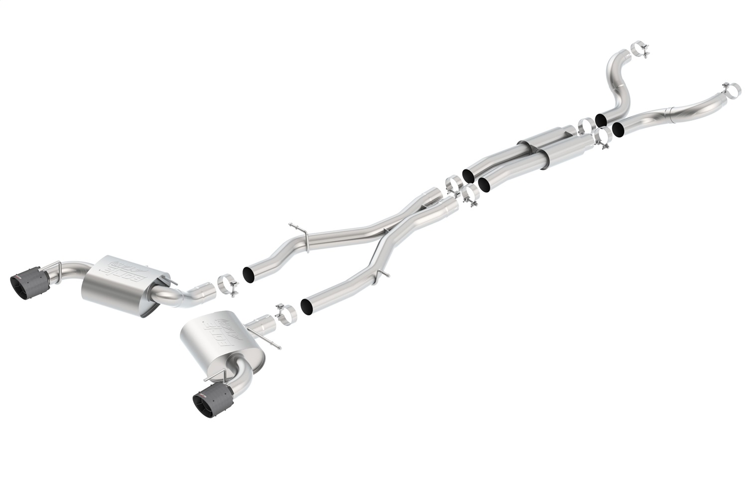 BORLA Kat. utáni rendszer "ATAK",  For use w/Long Tube Headers 3" Chevrolet CAMARO V8 6.2L V8 AT/MT RWD 2 DR w/o dual mode exhaust (non NPP) (16-18)