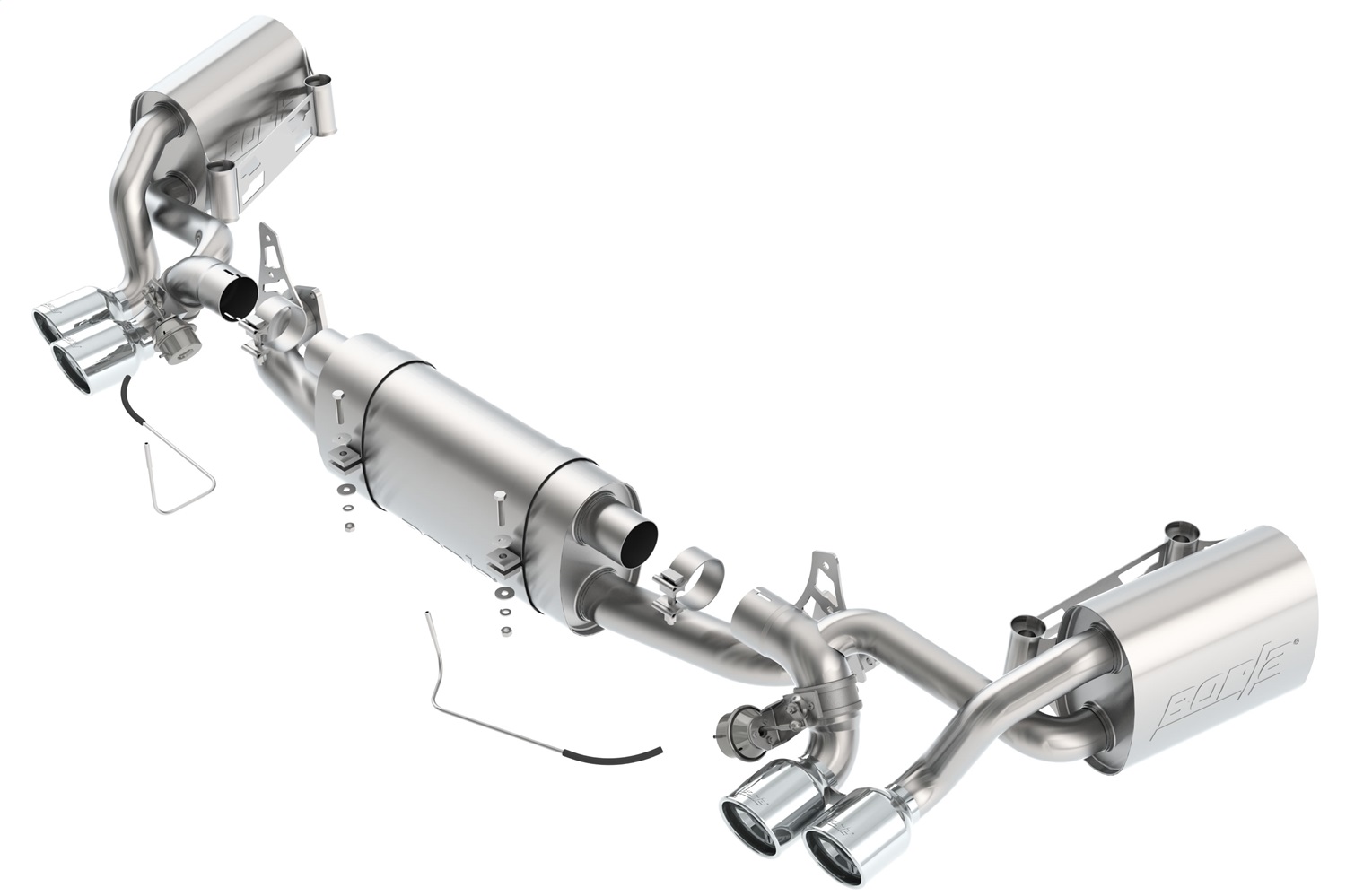 BORLA Kat. utáni rendszer "S-Type" 2.5", 1.75" Porsche 991 911S/911 4S 3.4L AT RWD/AWD 2 DR w/valves (13-15)