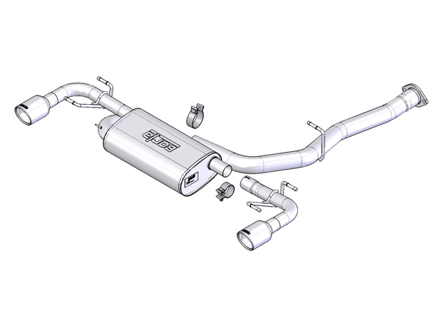 BORLA katalizátor utáni sport kipufogó MAZDA RX-8 1.3 manuális 2003-2009