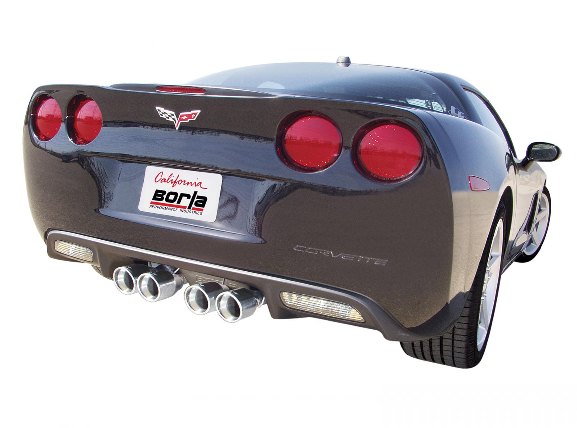 BORLA Cat-Back™ System w/X-Pipe "S-Type" 2.5", 2" Chevrolet CORVETTE C6 C6 6.0L/6.2L V8 AT/MT RWD 2DR Incl. Paddle Shift (05-08)