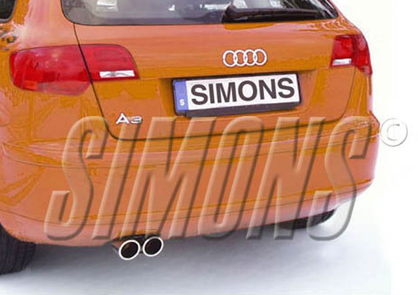 SIMONS katalizátor utáni sport kipufogó AUDI A3 Sportback 1.4 2.0 TFSI 04-12