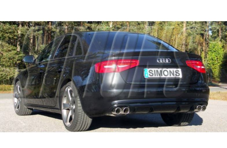 SIMONS katalizátor utáni 2xdupla sport kipufogó AUDI A4 (B8) 2.7 és 3.0 TDI 2008-2016