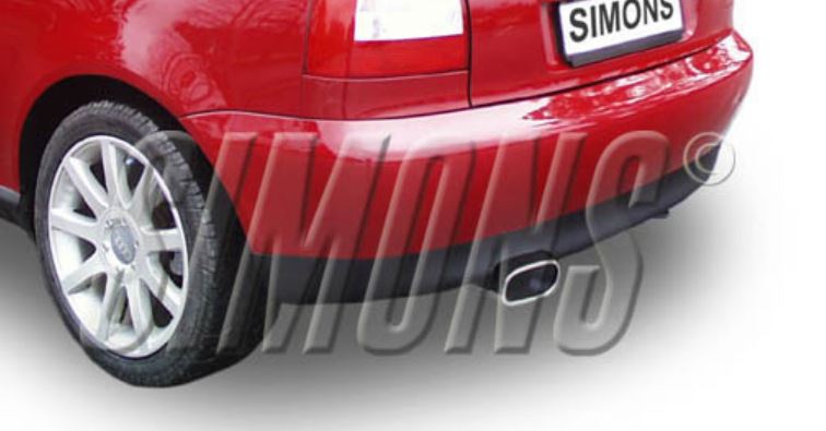 SIMONS katalizátor utáni sport kipufogó AUDI S3 (8L) Quattro 1.8T 210/225LE 1999-2003