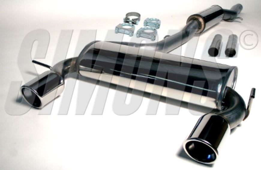 SIMONS Sport Rear Exhaust AUDI TT (8N) Quattro 1.8T 180/225HP 1998-2006