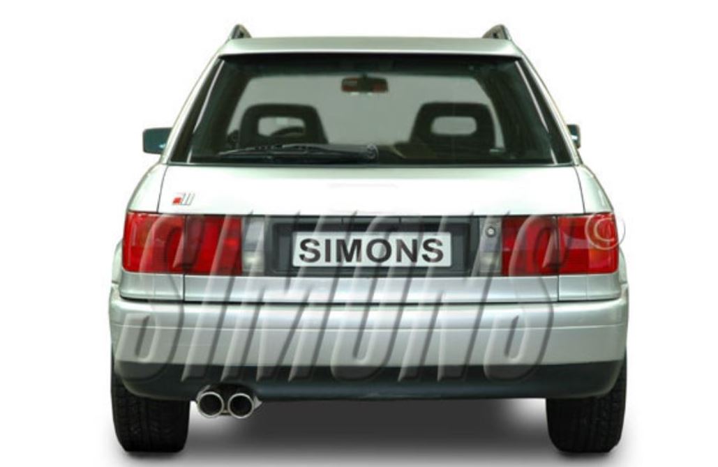 SIMONS katalizátor utáni sport kipufogó AUDI S2 Quattro szedán kombi 1991-1995