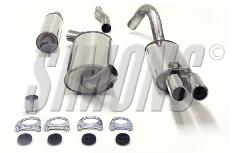 SIMONS Duplex Cat-back Sport Exhaust AUDI 80/90 1986-1991