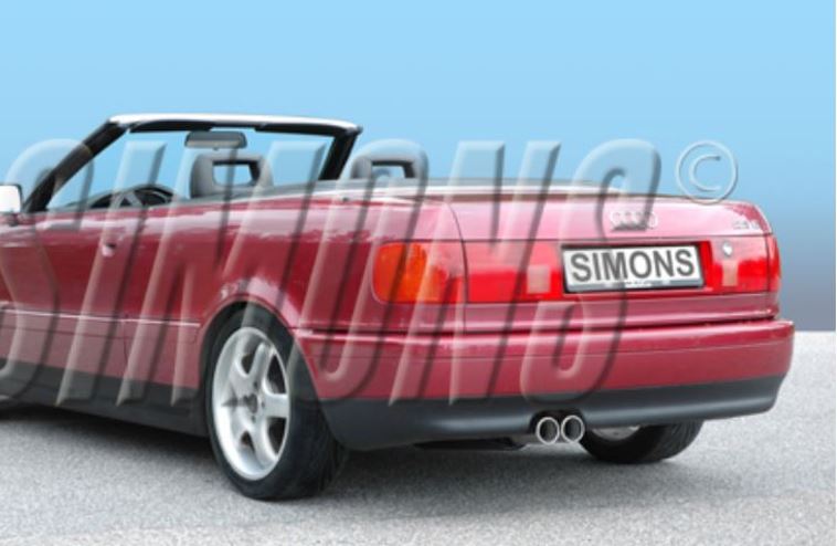 SIMONS Duplex Cat-back Sport Exhaust AUDI 80/90 Cabriolet 1986-1991