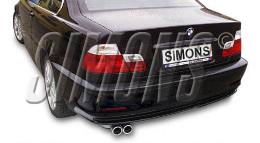 SIMONS katalizátor utáni sport kipufogó BMW E46 320 325 330 1999-2001