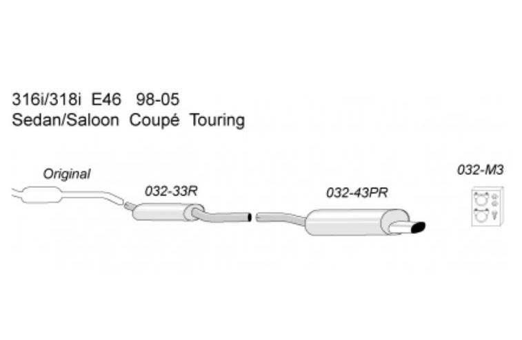 SIMONS Sport Cat-back Exhaust BMW E46 316 318 1998-2005