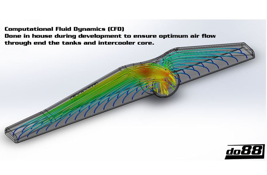 do88 intercooler BigPack VOLVO 850/70 to 76mm Throttle - Red