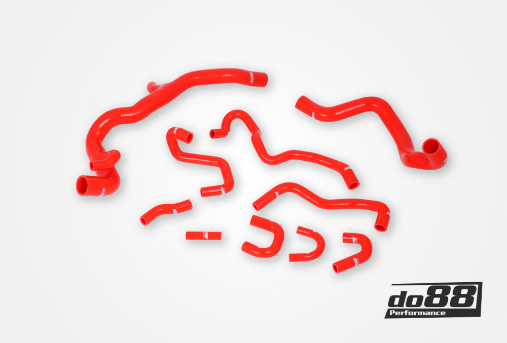 do88 coolant hose kit VOLVO S60/V60/V70/XC70/S80 T4 T5 2.5FT AUTOMATIC 07-16 - Red