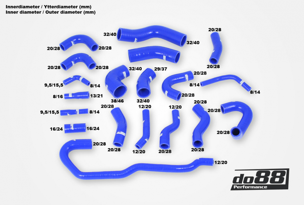 do88 Coolant Hose Kit AUDI RS6 C5 2002-2004