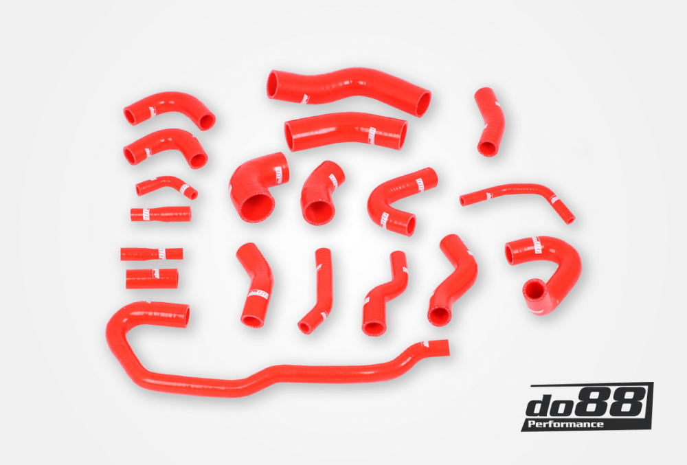 do88 Coolant Hose Kit AUDI RS6 C5 2002-2004 - Red