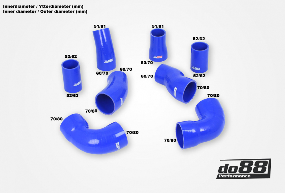 do88 Pressure Hose Kit AUDI RS6 C5 2002-2004 - Blue