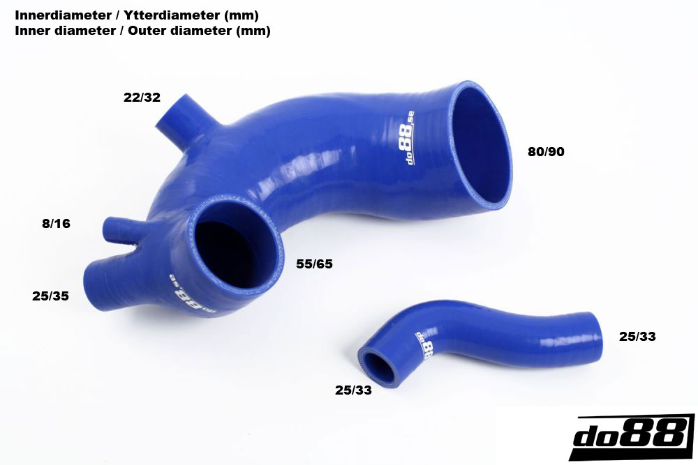 do88 inlet hose, AUDI S2 3B 1990-1992 - Blue