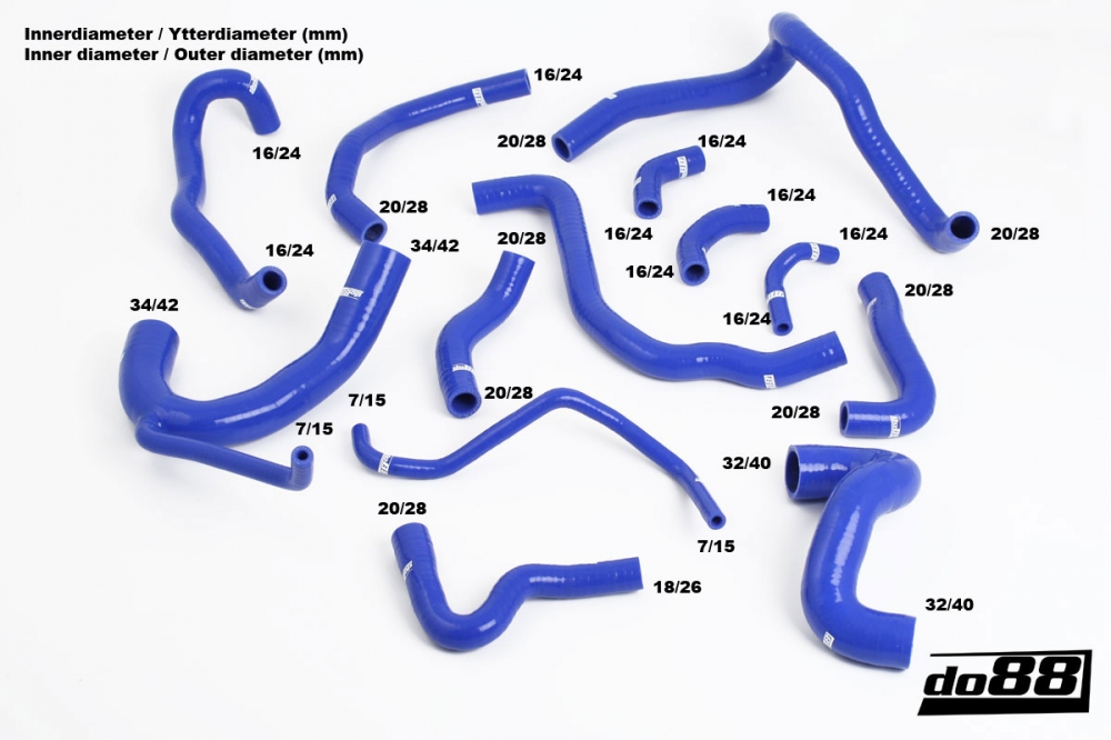 do88 hűtővízcső-készlet, AUDI S4/RS4 2.7 BITURBO - Piros