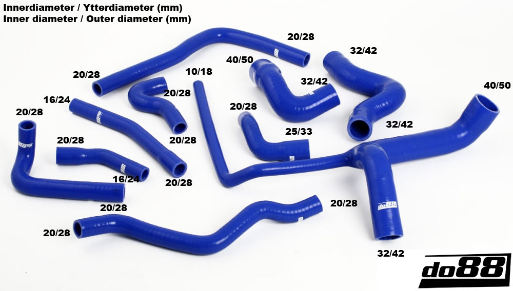 do88 coolant hose kit, AUDI S4/S6 C4 AAN Blue