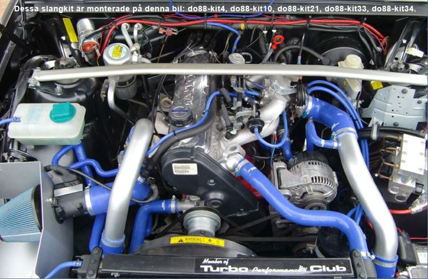 do88 hűtővízcső készlet VOLVO 740 Turbo Petrol AC 1992 - piros