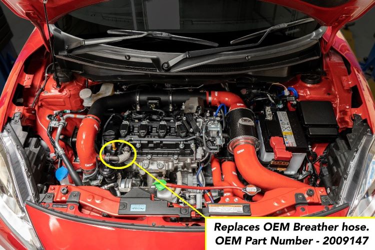 Forge Motorsport Breather Hose SUZUKI Swift Sport 1.4 Turbo Vitara 1.4 BoosterJet - Red