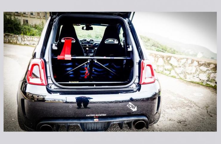 DNA Racing Rear Strut Bar with Tie Rods Kit FIAT 500 ABARTH EU 2008-