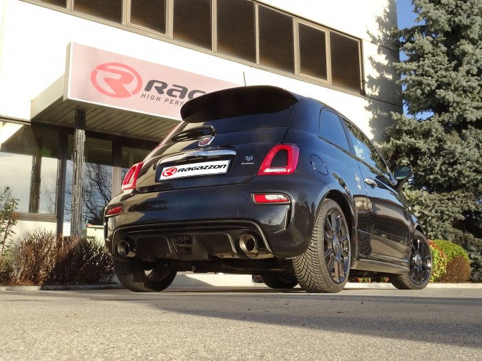 Ragazzon rear tube group with central Sport Line tail pipe ABARTH 500 / 595 Abarth