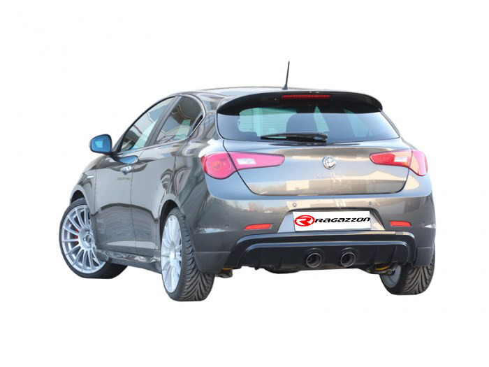 Ragazzon rear silencer with Sport Line Black tail pipe ALFA ROMEO Giulietta 1.4TB (125kW)