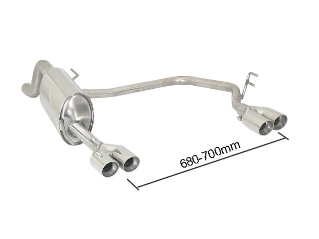 Ragazzon rear silencer with Sport Line tail pipe ALFA ROMEO MiTo 1.3 JTDm (66kW)