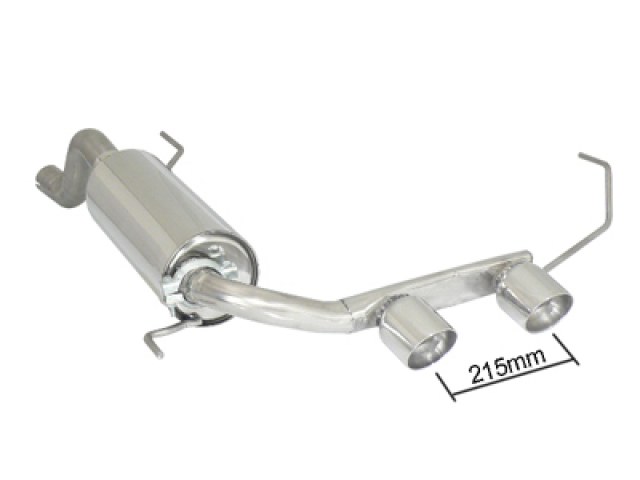 Ragazzon rear silencer with central double Sport Line tail pipes ALFA ROMEO MiTo 1.3 JTDm (70kW)