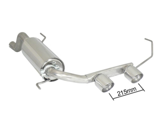 Ragazzon rear silencer with central double Sport Line tail pipes ALFA ROMEO MiTo 1.4 (58kW)